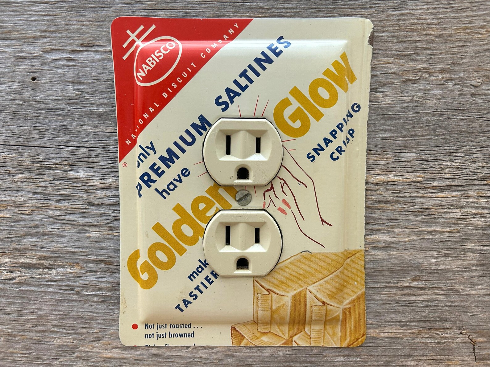 Antique Outlet Cover Kitchen Outlets Duplex Plugs Rustic Decor Nabisco ...