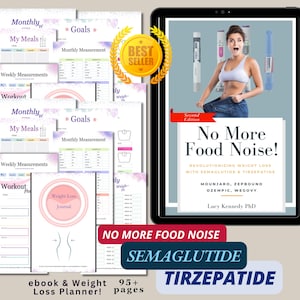 Semaglutide/tirzepatide: Mounjaro, Zepbound, Wegovy, Ozempic digitaal boek, fitnessplanner, dagboek voor gewichtsverlies, BUNDEL, training