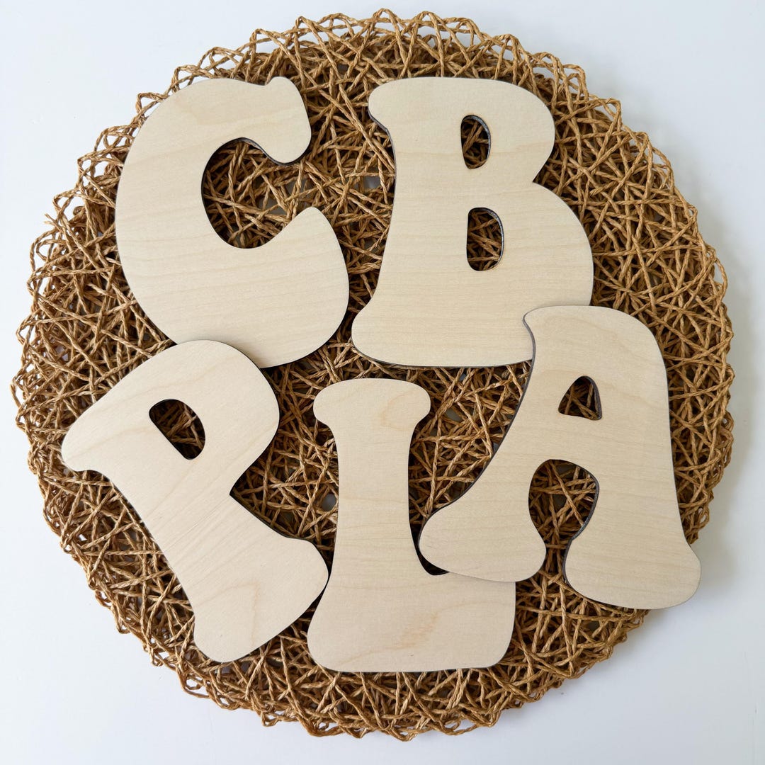 Diy Backdrop Lettering Retro Font Wooden Letters for Room or Nursery Decor Custom Wooden ...