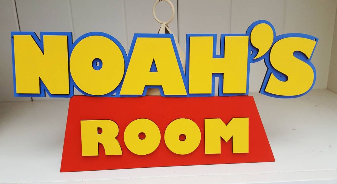 Personalised Name Plaque, Toy Story Inspired Plaque, Wall Plaque, Door