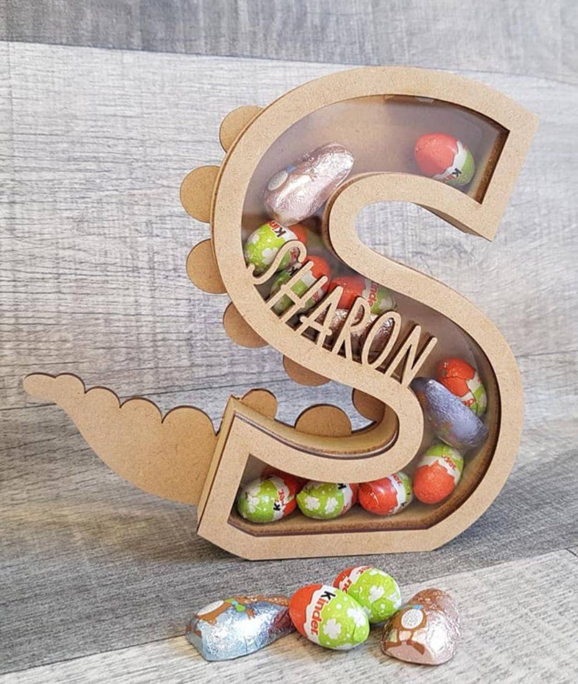 Fillable Letters Freestanding Personalised Fillable Letters, Wooden Letter, Moneybox ...