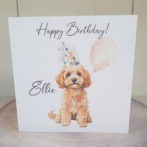 Carte d'anniversaire personnalisée pour chien, Goldendoodle de toute race, cockerpoo, carte d'anniversaire épagneul pour le chien ou du chien, maman chien Happy Woofday