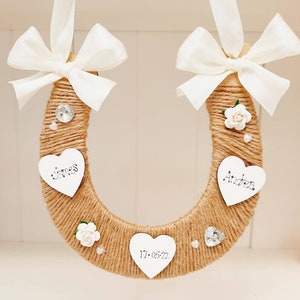 Personalised Wedding Horseshoe, Bridal Gift Keepsake, Lucky Horseshoe