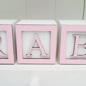 Personalized Wooden Letter Blocks: Nursery Decor, Baby Name Gift