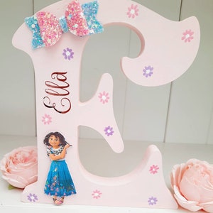 Personalised Wooden Letter, Handmade Wooden Freestanding Mirabel Letter Name. New Baby Gift Bedroom Decor Shelfie.