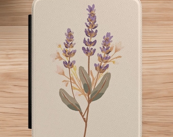 Kindle Paperwhite Case Lavender Botanical | Purple Floral Art