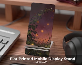 Firefly Phone Stand | Enchanted Garden Desk Phone Holder | Cottagecore Mobile Stand | Moody Nature Desk Decor | Fairycore Gift