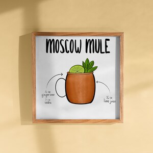 Impresión de receta de mula de Moscú