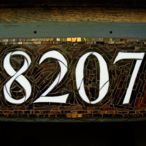 House Number with 4 Digits on 16x8 inch Slate image 3