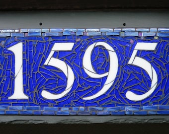 House Number with 4 Digits on 16x8 inch Slate