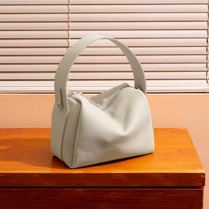 Leder Top Griff Tasche, Minimalistische weiche Handtaschen, Damen Ledertasche, Umhängetasche