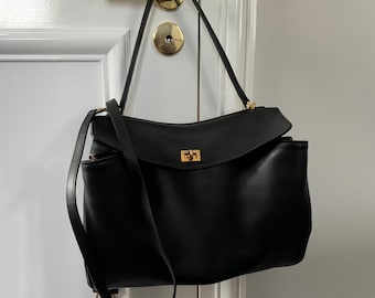 Soft Leather Shoulder Bag, Women&#39;s Hobo Bag, Large Leather Tote Bag,  Slouchy Commuter Bag