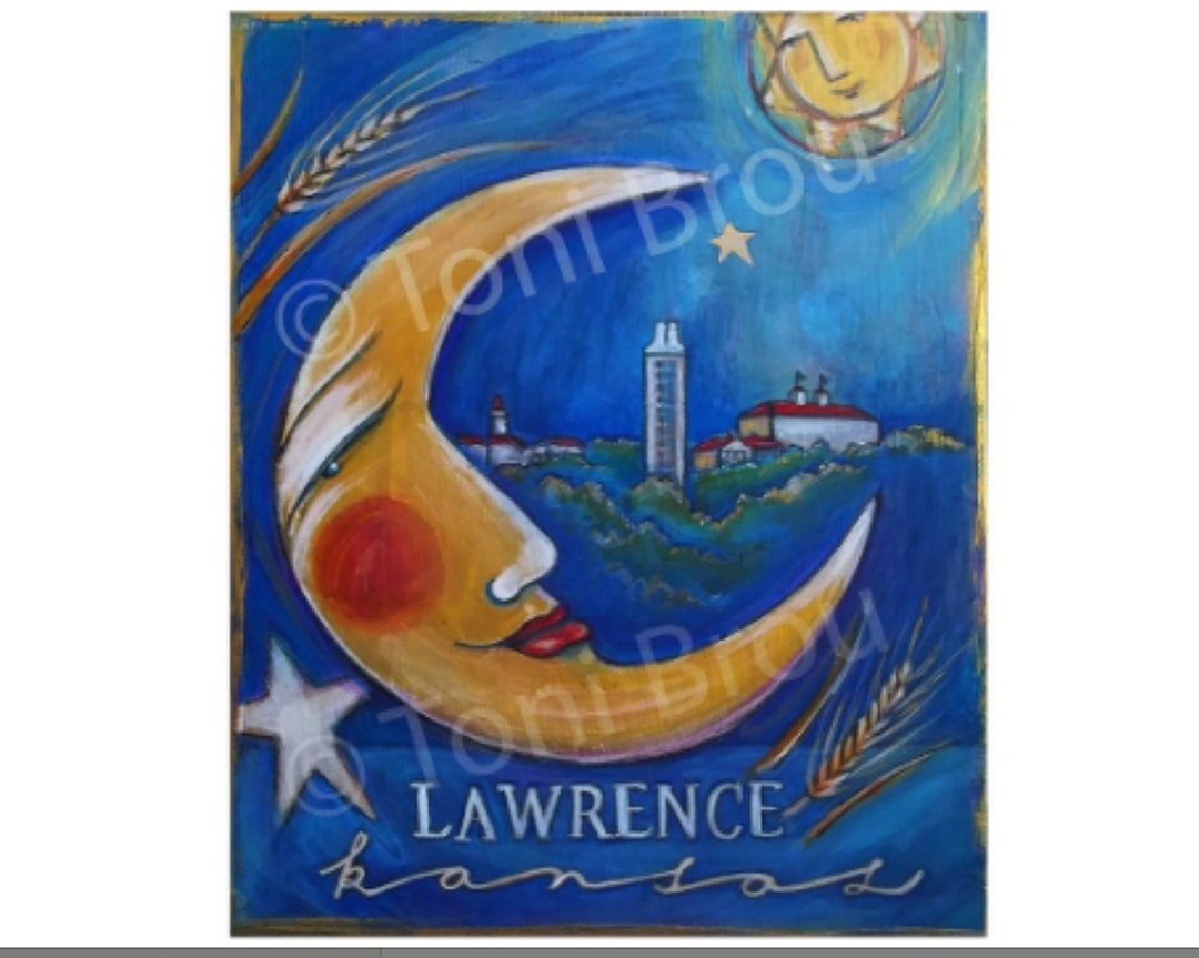 NOTECARDS KU Campus Moon Notecards Set of 6, 4.25 X 5.5 Inches - Etsy