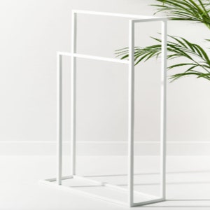 BO Metal Towel Holder | Stylish Freestanding Rack | Modern Towel Holder | Minimalist Towel Rack | Slim Towel Hanger | Elegant Towel Holder