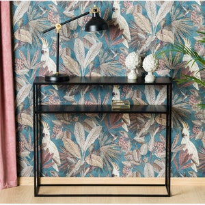 SCANDI Metal Console Table | Stylish Metal Console | Modern Console | Minimalist Design Console | Console with Shelf | Slim Elegant Console