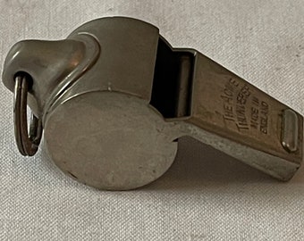 Vintage Original THE ACME THUNDERER Made in England Metal Whistle Cork Ball