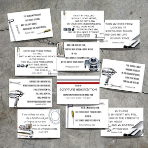 52 ESV Männer Automechaniker Ermutigende Verskarten, Jahr der Schriftkarten, Bibel-Gedächtnis-Vers, 4X6-Schriftkarten, digitale Bibelkarten