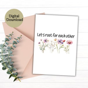 Tarjeta de aliento de flores silvestres, Descarga digital, Tarjeta de creación de equipos, tarjeta de mejor amigo, Tarjeta de compañero de trabajo, Tarjeta de personal de oficina, Creación de equipos divertidos