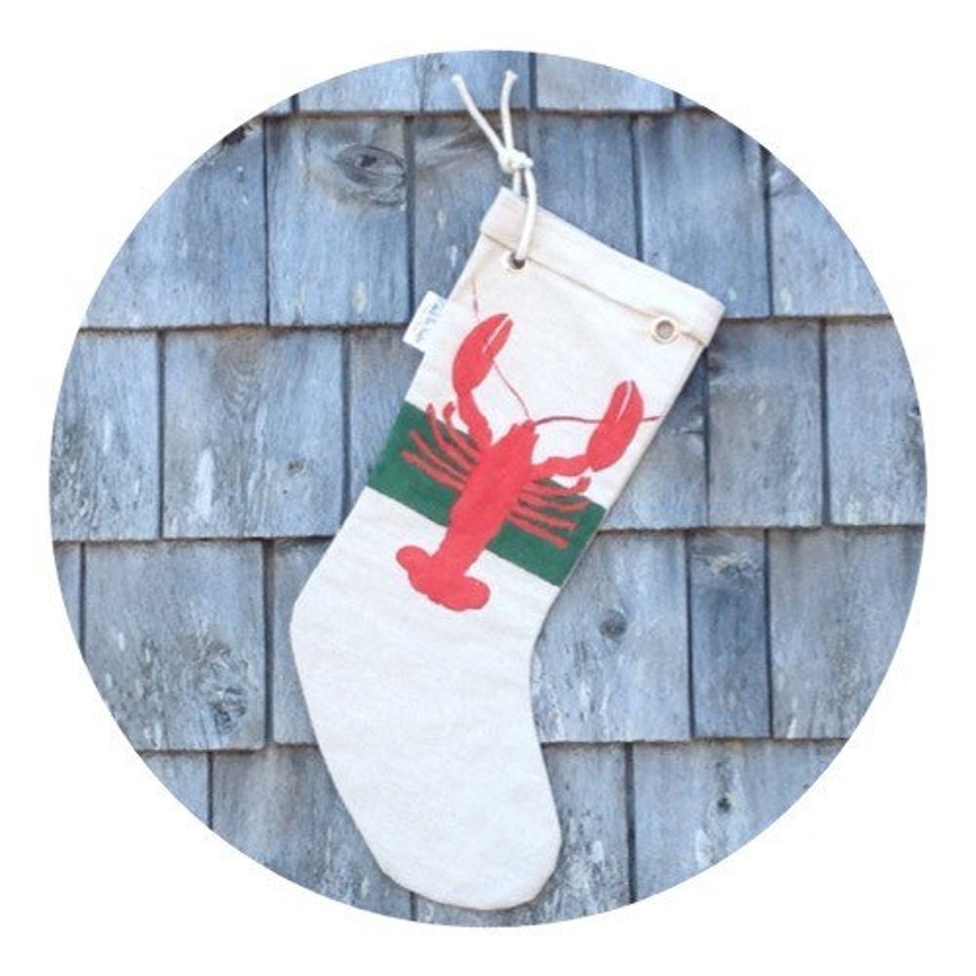 Red Lobster Stocking. Maine Christmas Holiday - Etsy