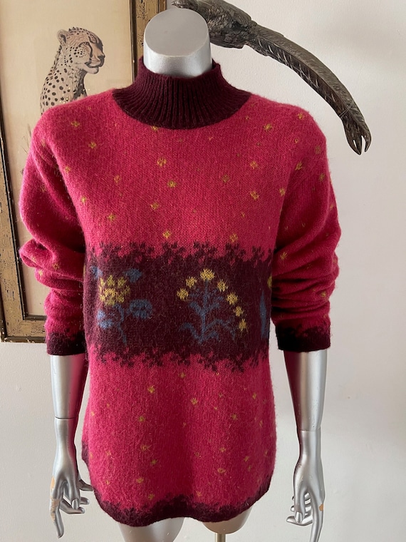 United Colors of Benetton Mohair Sweater with Flor