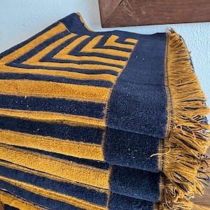 Vintage YSL Bath Towel Black and Gold Mod by Fieldcrest