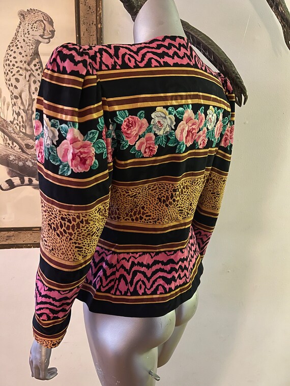 Statement Mixed Print Fitted jacket by Rickie Fre… - image 4