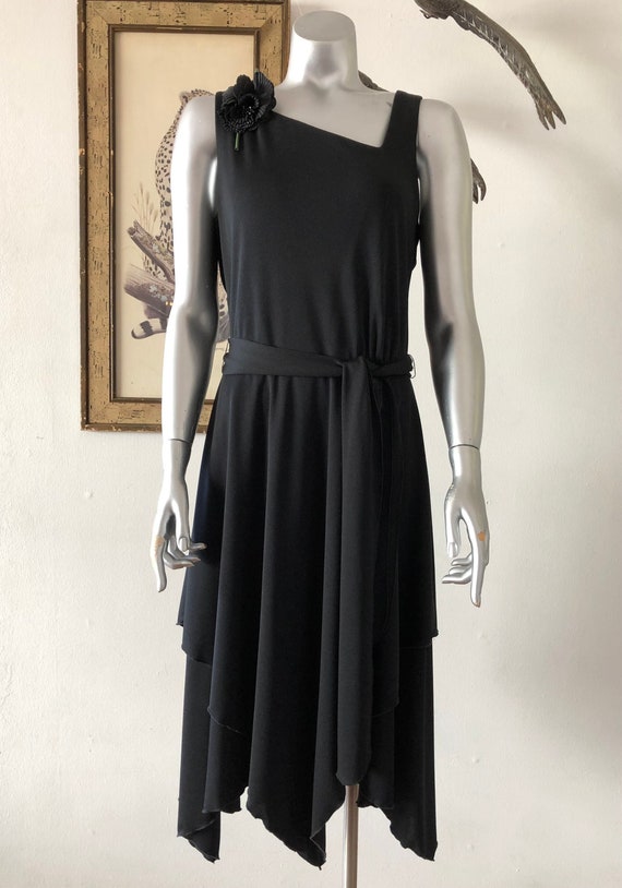 strapless open back dress Pleated Wrap Neck Dress with Vibrant Floral Print main image 1