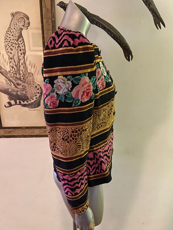 Statement Mixed Print Fitted jacket by Rickie Fre… - image 6
