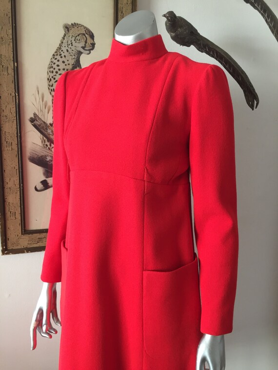 Bright Red Geoffrey Beene 60s Mod Dress | Etsy