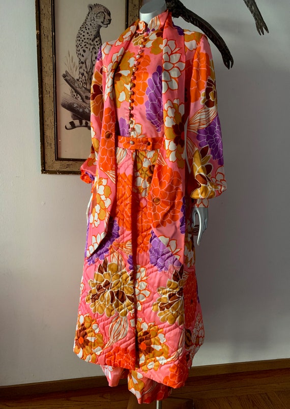 Bill Tice 1970s Playsuit with Quilted Hostess Skir