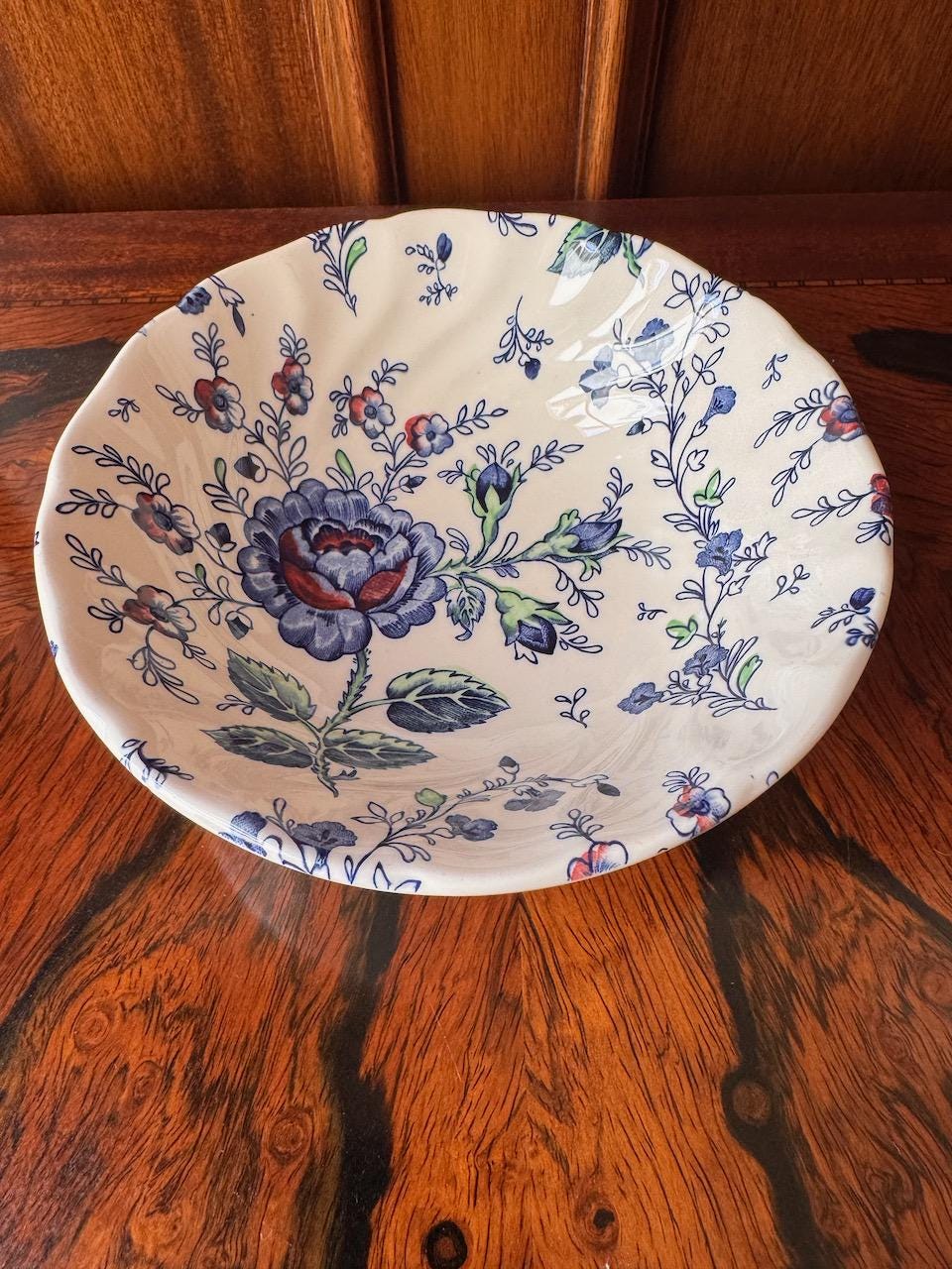 食器 Johnson Bros Rose Chintz blue Vintage Johnson Brothers Blue