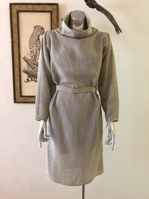 1960’s Geoffrey Beene Gray Stripe Dress