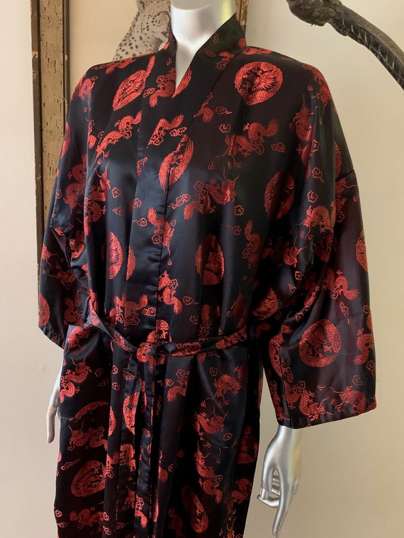 Chinese Red Dragon Embroidered Robe