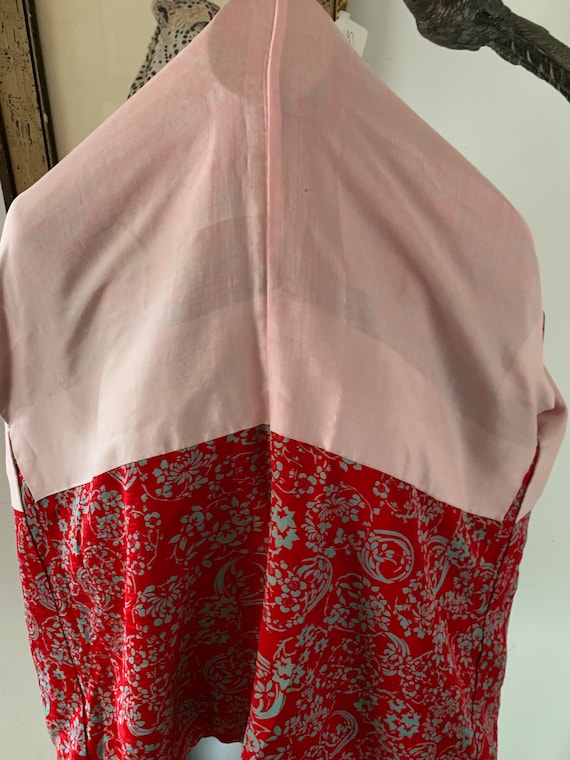 Vintage Red Silk Kimono Jacket - image 8