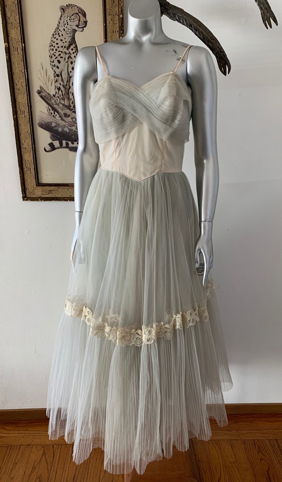 Classic 1940s Tulle Party Gown