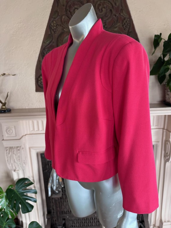 Bright Neon Pink Cropped Jacket