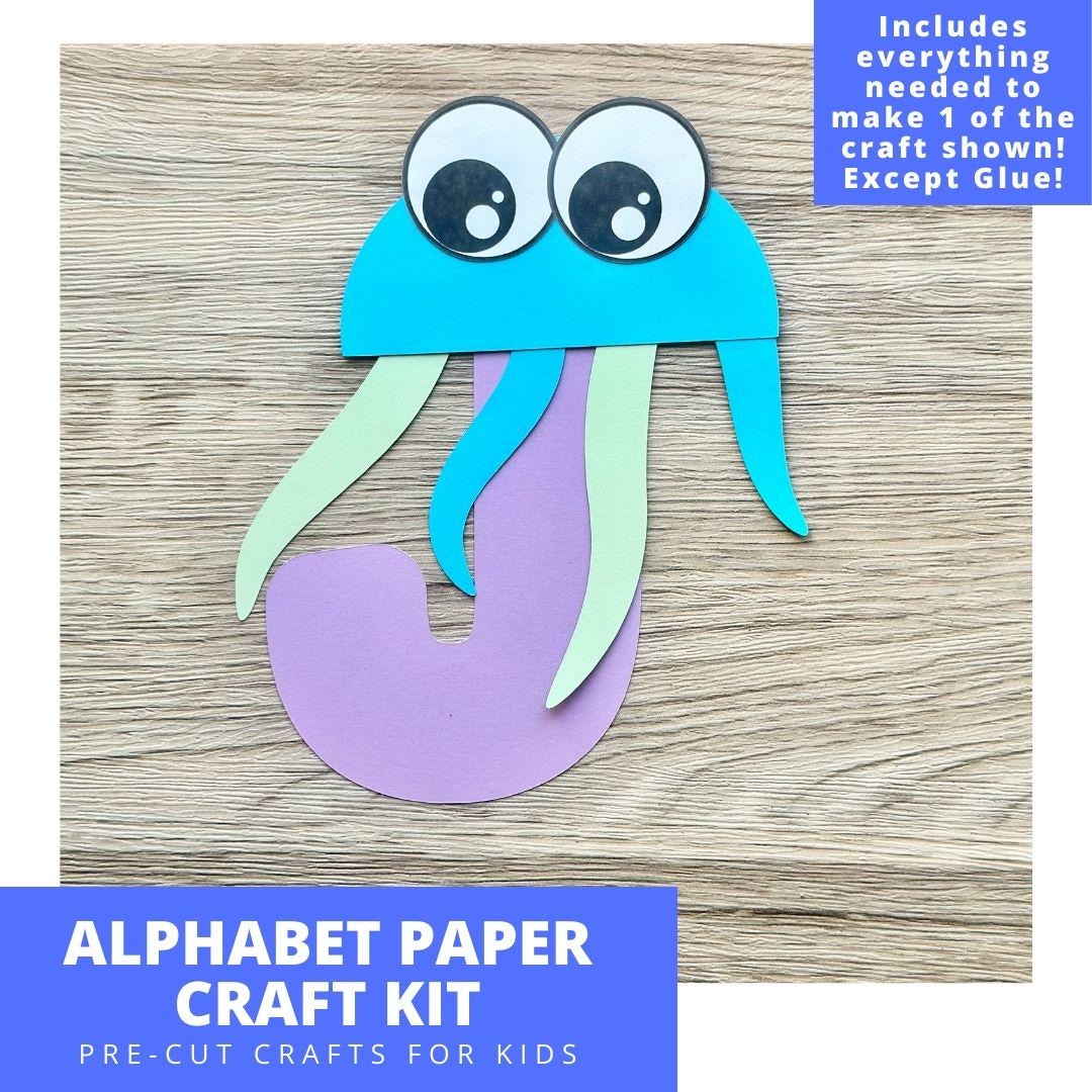 J is for Jellyfish Paper Craft Kit, Alphabet Arts & Crafts Kit for Kids ...
