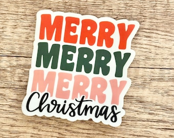 Merry Merry Christmas Vinyl Sticker