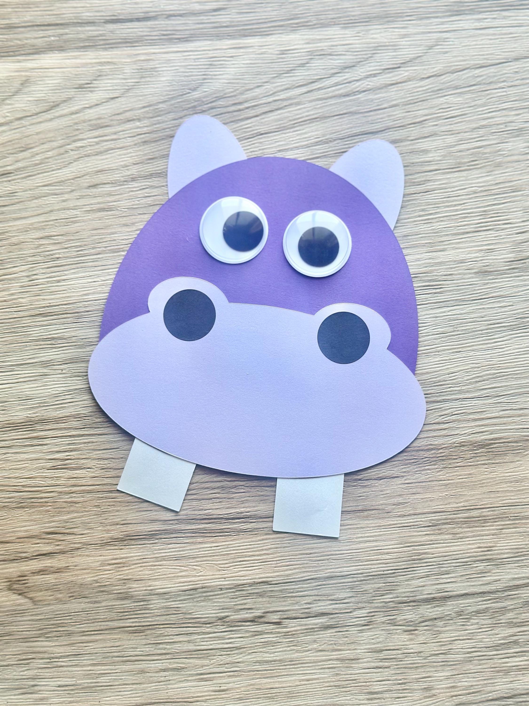 Happy Hippo Paper Craft Kit, Hippo Arts & Crafts Kit for Kids, Zoo ...