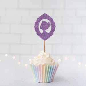 Glitter Regency Silhouette Cupcake Toppers, Regency Era Decor, Regency Bridal Shower, Regency Lady Birthday, Tea Party, Regency Bach