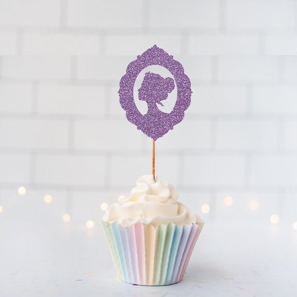 Glitter Regency Silhouette Cupcake Toppers, Regency Era Decor, Regency Bridal Shower, Regency Lady Birthday, Tea Party, Regency Bach