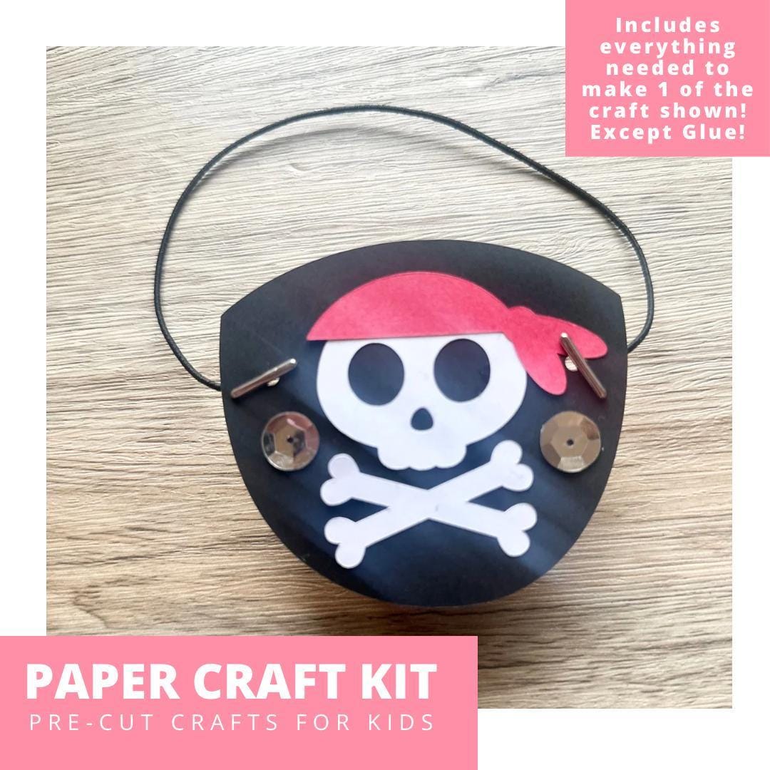 Pirate Eye Patch Paper Craft Kit, Pirate Arts & Crafts Kit For Kids,…
