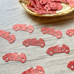 Glitter Race Car Confetti, Racing Party, Fast Track, Birthday Decor, Pit Stop Party, Sports Car Decor, Start Your Engines, Table Scatter
