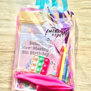 Mermaid Party Favor Bag, Pre-filled Goodie Bags, Craft Kit Goodie Bags, Mermaid Party Bags, Meermaid Birthday