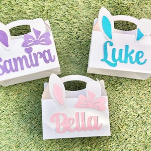 Personalized Easter Bunny Goodie Boxes, Custom Easter Goodie Box Labels, Easter Party Favor Boxes, Custom Bunny Goodie Boxes, Easter Bunny