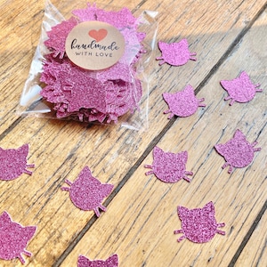 Glitter Cat Confetti, Cat Table Scatter, Meow Party, Cat Decor, Kitten Confetti, Cat Birthday, Kitty, Kitty Party, Pawty, Pet Party