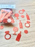 Glitter Vino Before Vows Confetti, Wine Bachelorette Party Decor, Bridal Shower Table Scatter, Winery Theme
