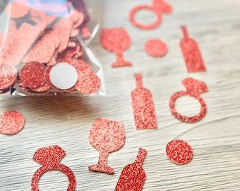 Glitter Vino Before Vows Confetti, Wine Bachelorette Party Decor, Bridal Shower Table Scatter, Winery Theme