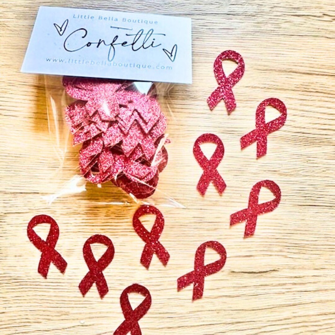 Glitter Cause Ribbon Confetti, Cause Ribbon Table Scatter, Cardstock ...