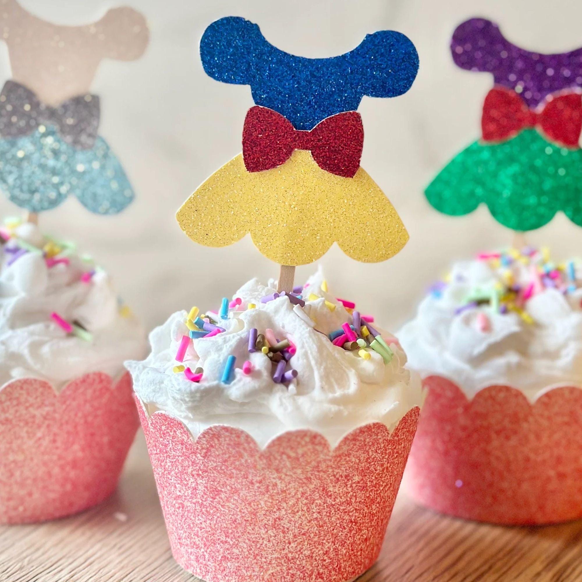 open lace back dress 40PCS Princess Dress Cupcake Toppers Chromatic Diadem Bridal Shower Wedding  Theme Girl Happy Birthday Baby Shower Party Decorations : Amazon.com.au: